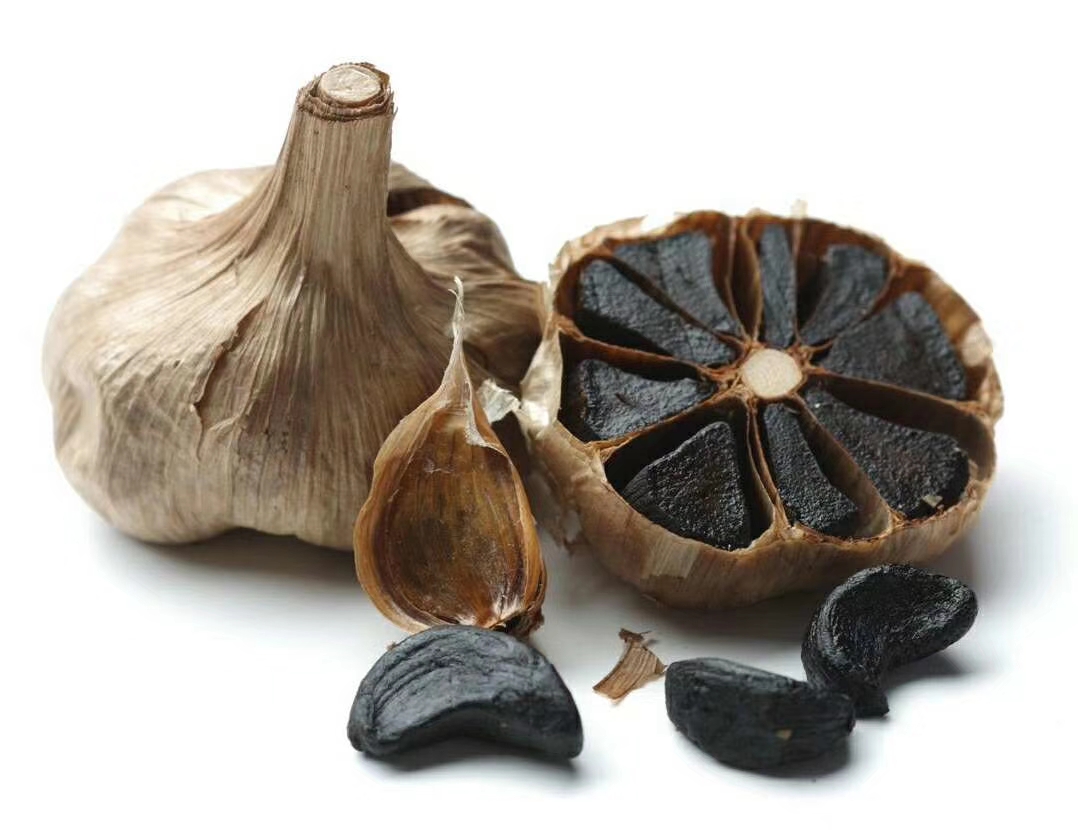 black garlic bulbs